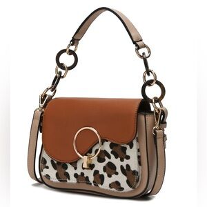 MKF Collection Mini Crossbody Shoulder Bag for Women - Serena Beige